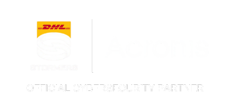 Acronis and DHL Stormers logos with "Official Cybersecurity Partner" underneath
